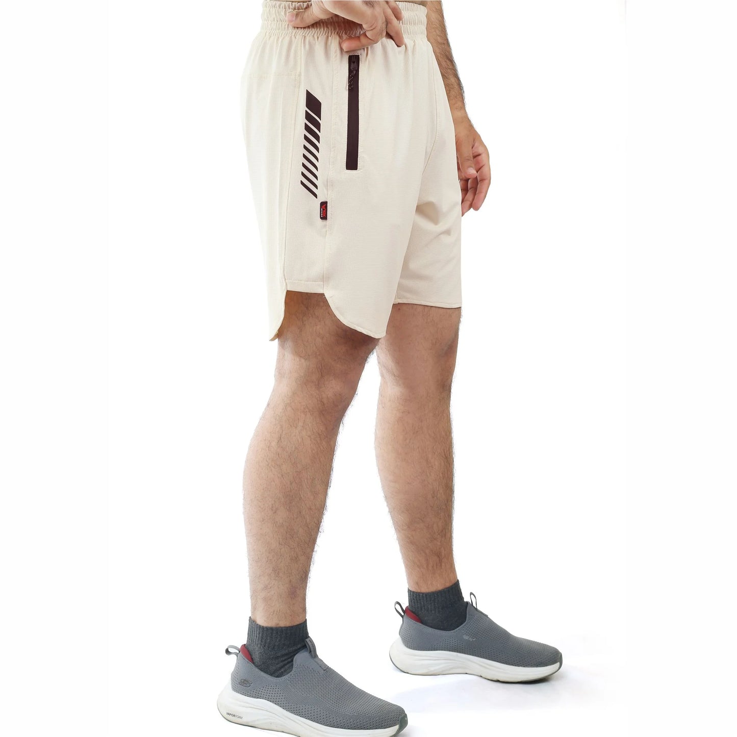 Luxora Dot Mesh Shorts - Cream