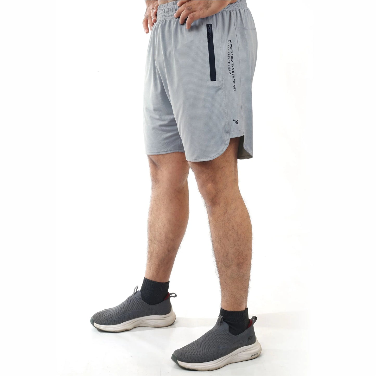 Luxora Dot Mesh Shorts - Silver Grey