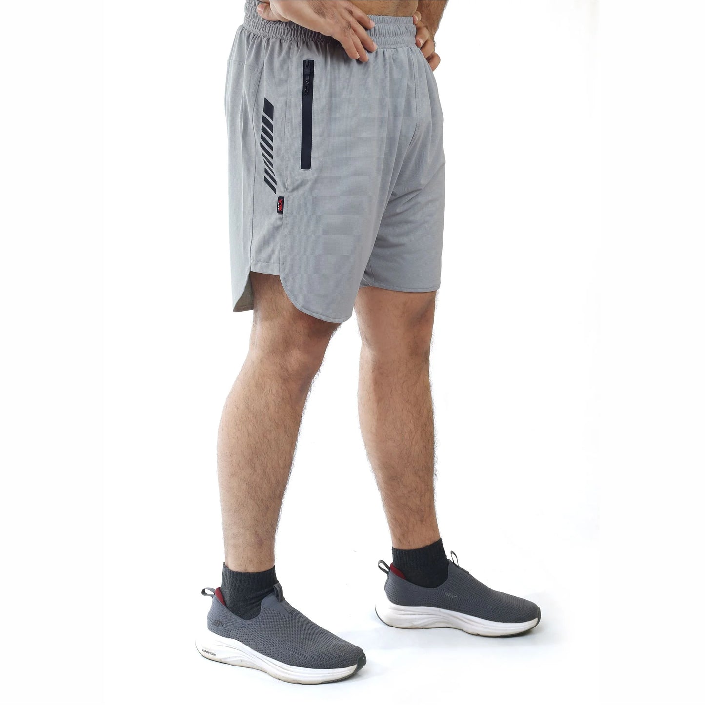 Luxora Dot Mesh Shorts - Silver Grey