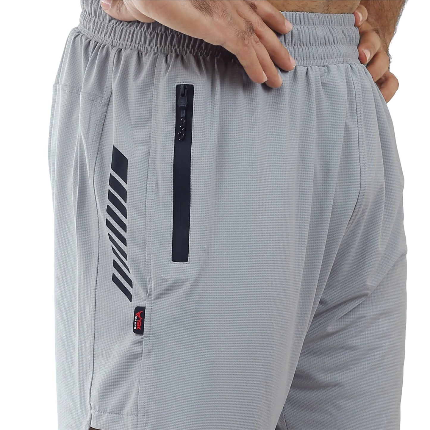 Luxora Dot Mesh Shorts - Silver Grey