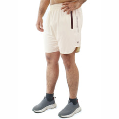 Luxora Dot Mesh Shorts - Cream