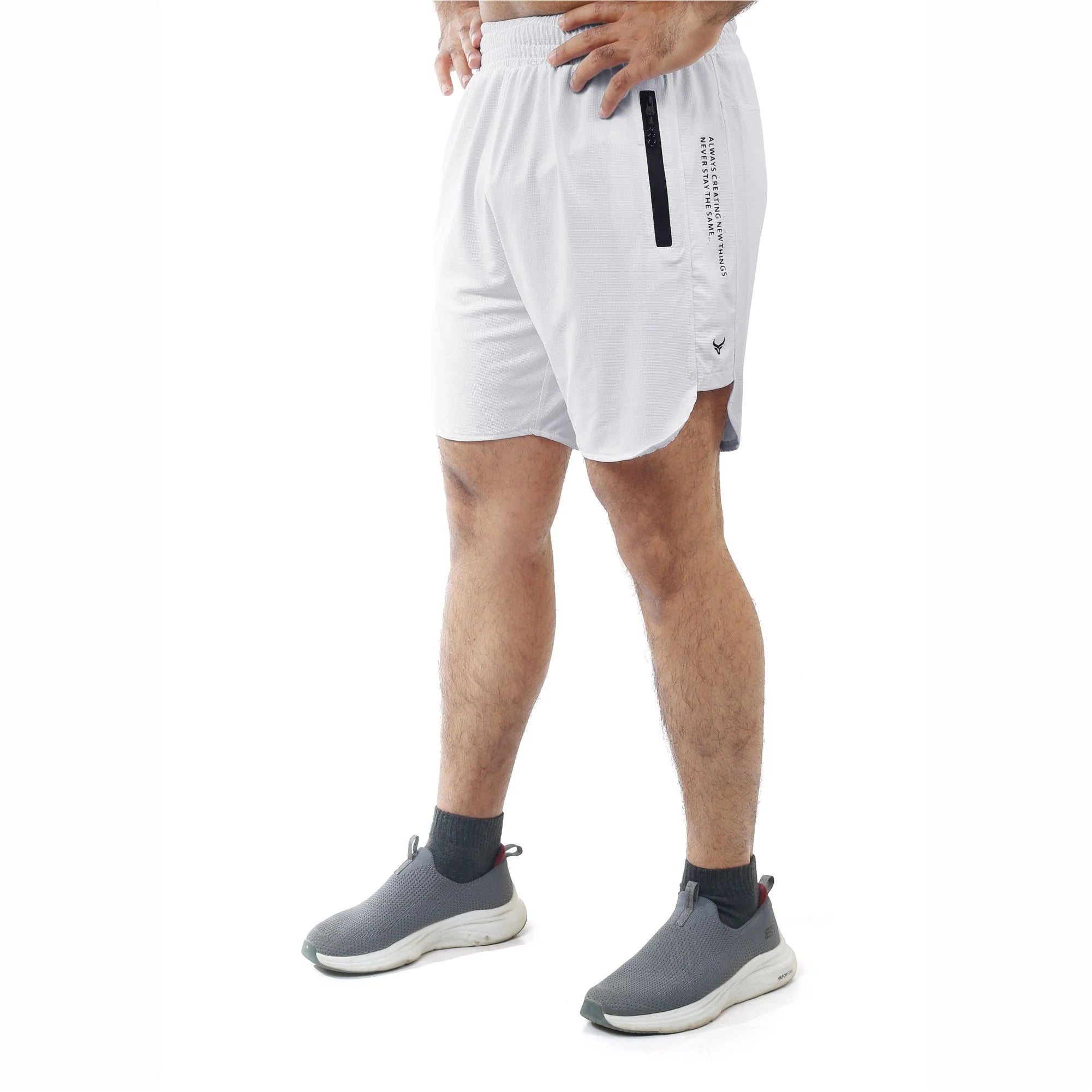 Luxora Dot Mesh Shorts - White