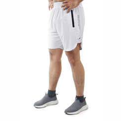 Luxora Dot Mesh Shorts - White