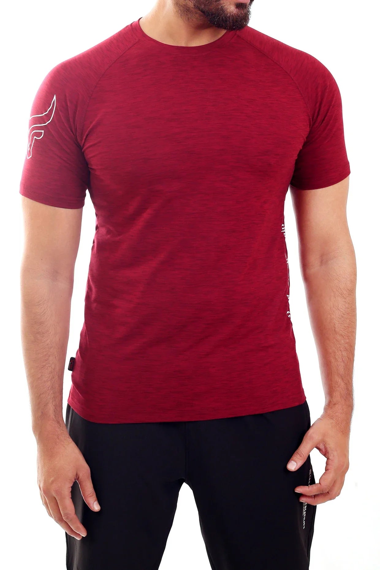 Apex Tee Maroon Melange