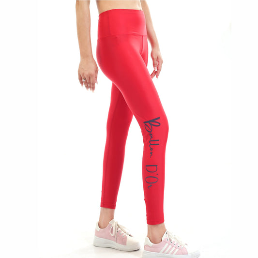 BALLON D'OR HIGH WAIST LEGGEINGS - RED