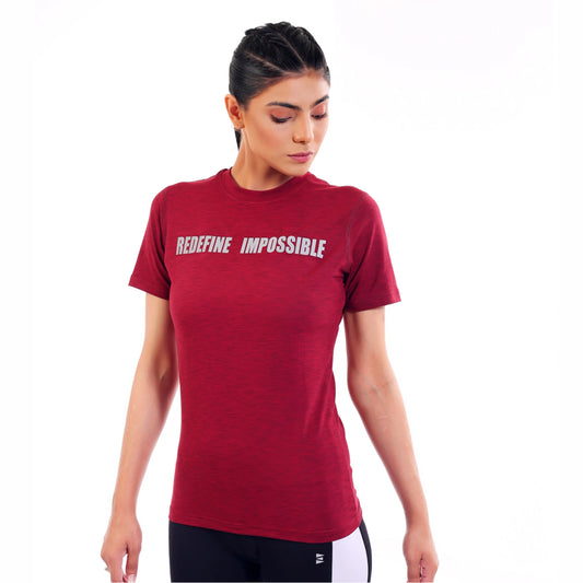 COMFORT DRI FIT TEE - MAROON