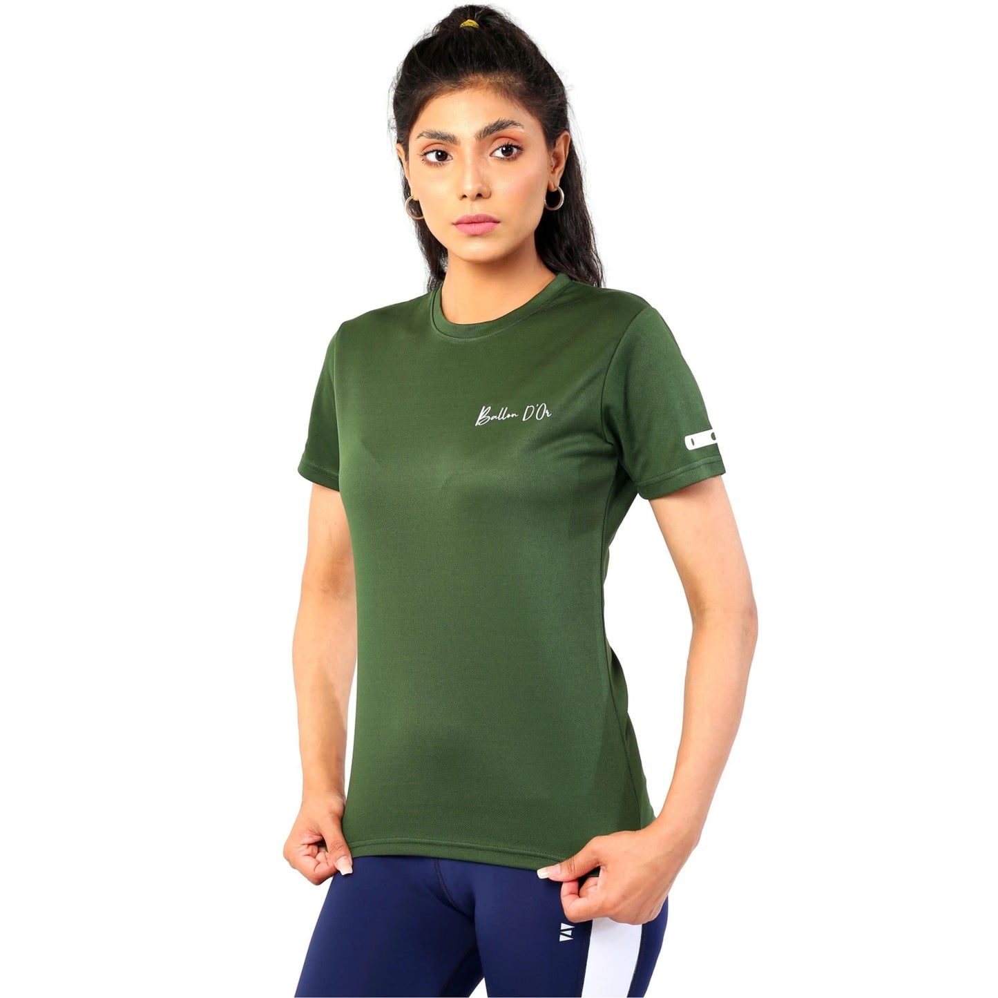 MICRO MESH TEE - GREEN