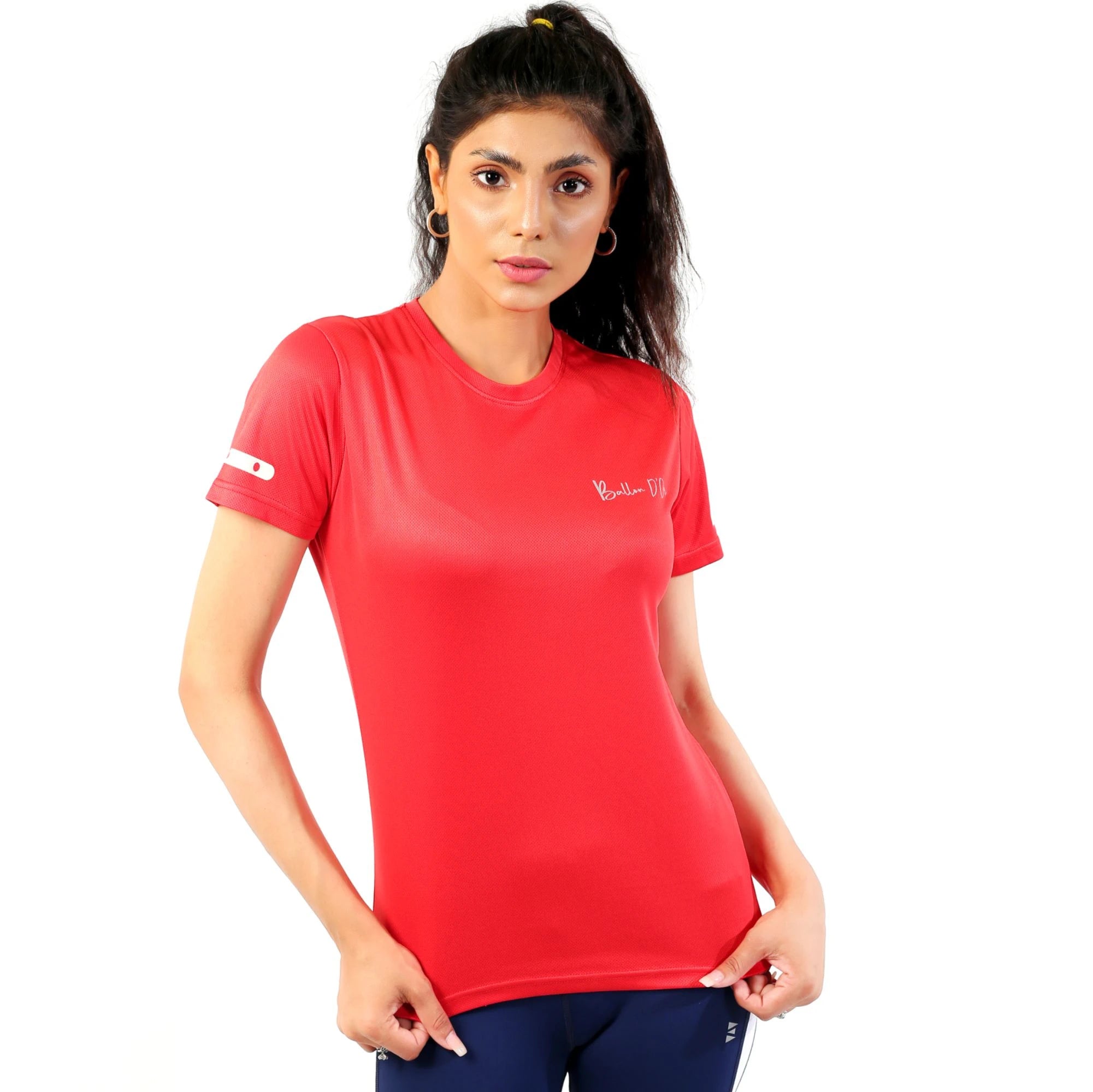 MICRO MESH TEE - RED