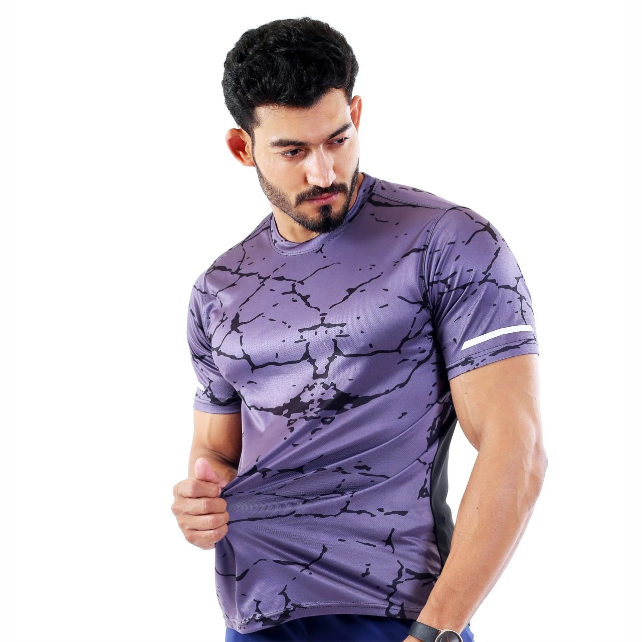 POWER GRAFIX TEE - SILVER GREY MARBLE-02