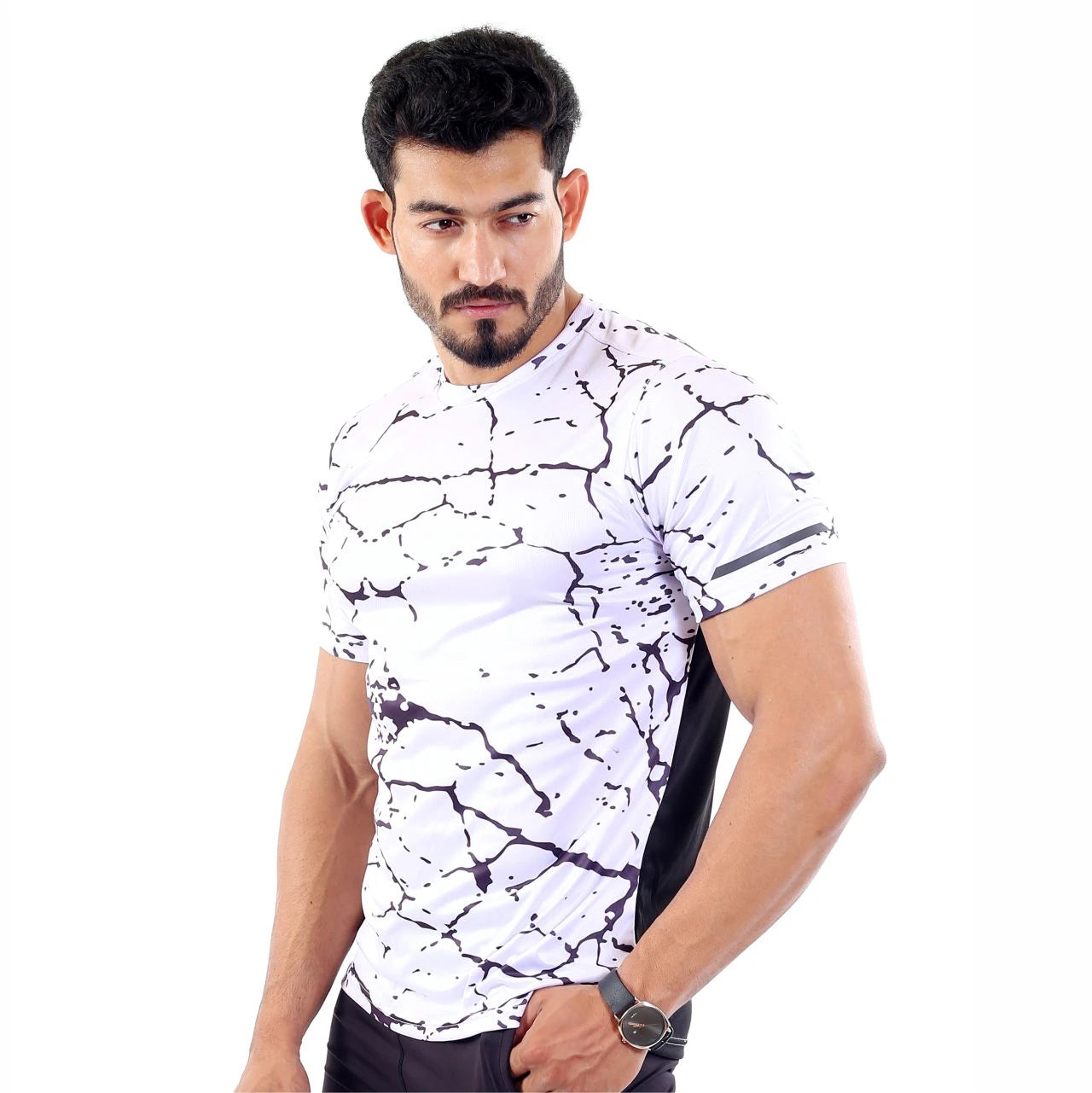 POWER GRAFIX TEE - WHITE MARBLE-01