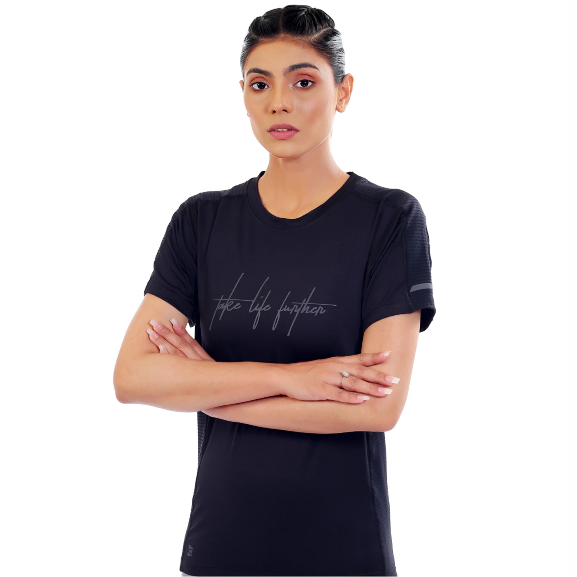 TLF DRI FIT MESH TEE - BLACK