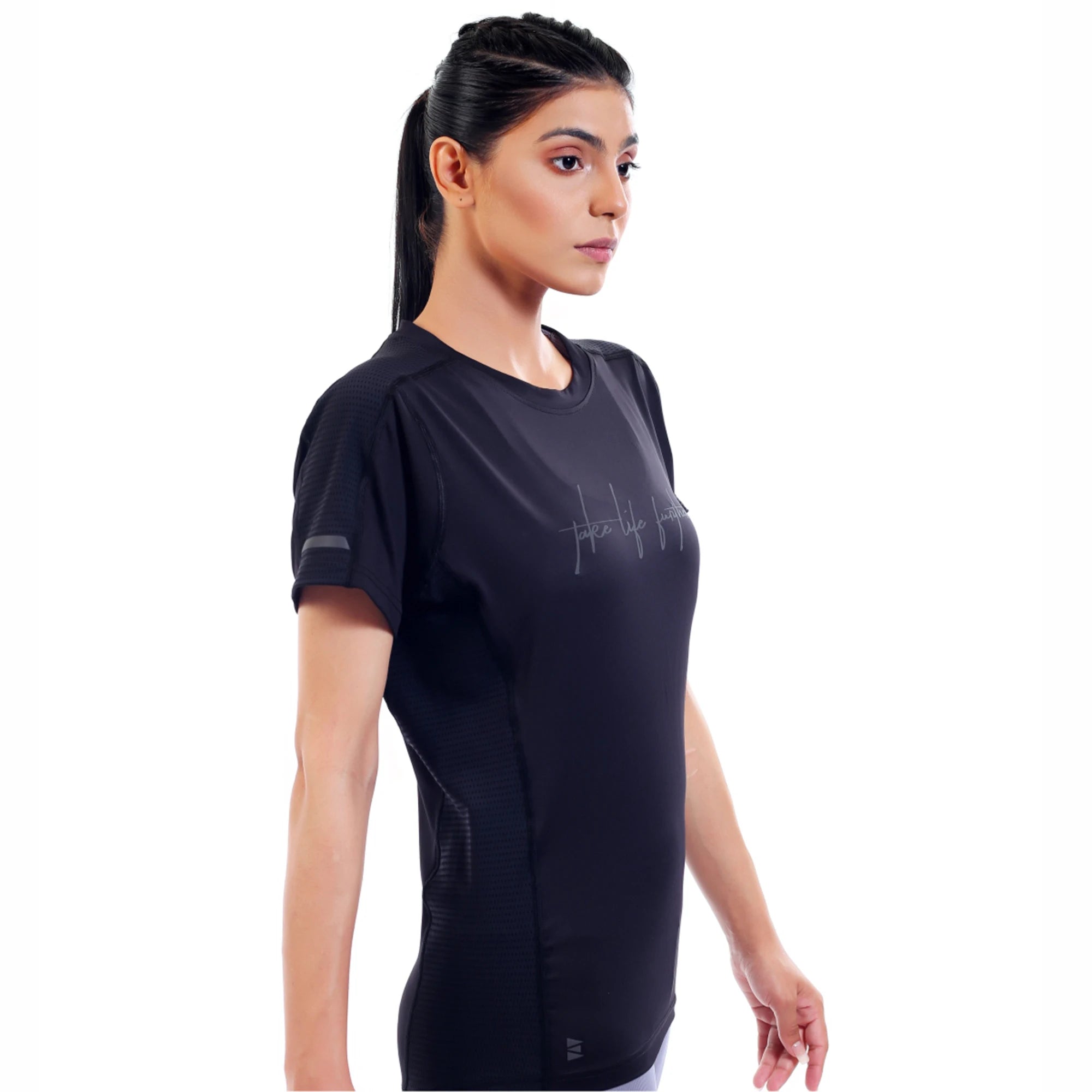 TLF DRI FIT MESH TEE - BLACK