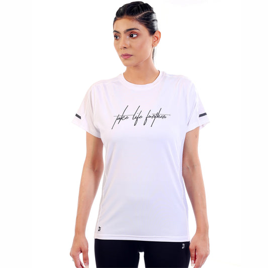 TLF DRI FIT MESH TEE - WHITE