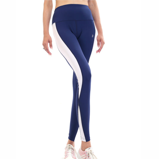 X STYLE DRI FIT LEGGEINGS -NAVY/WHITE