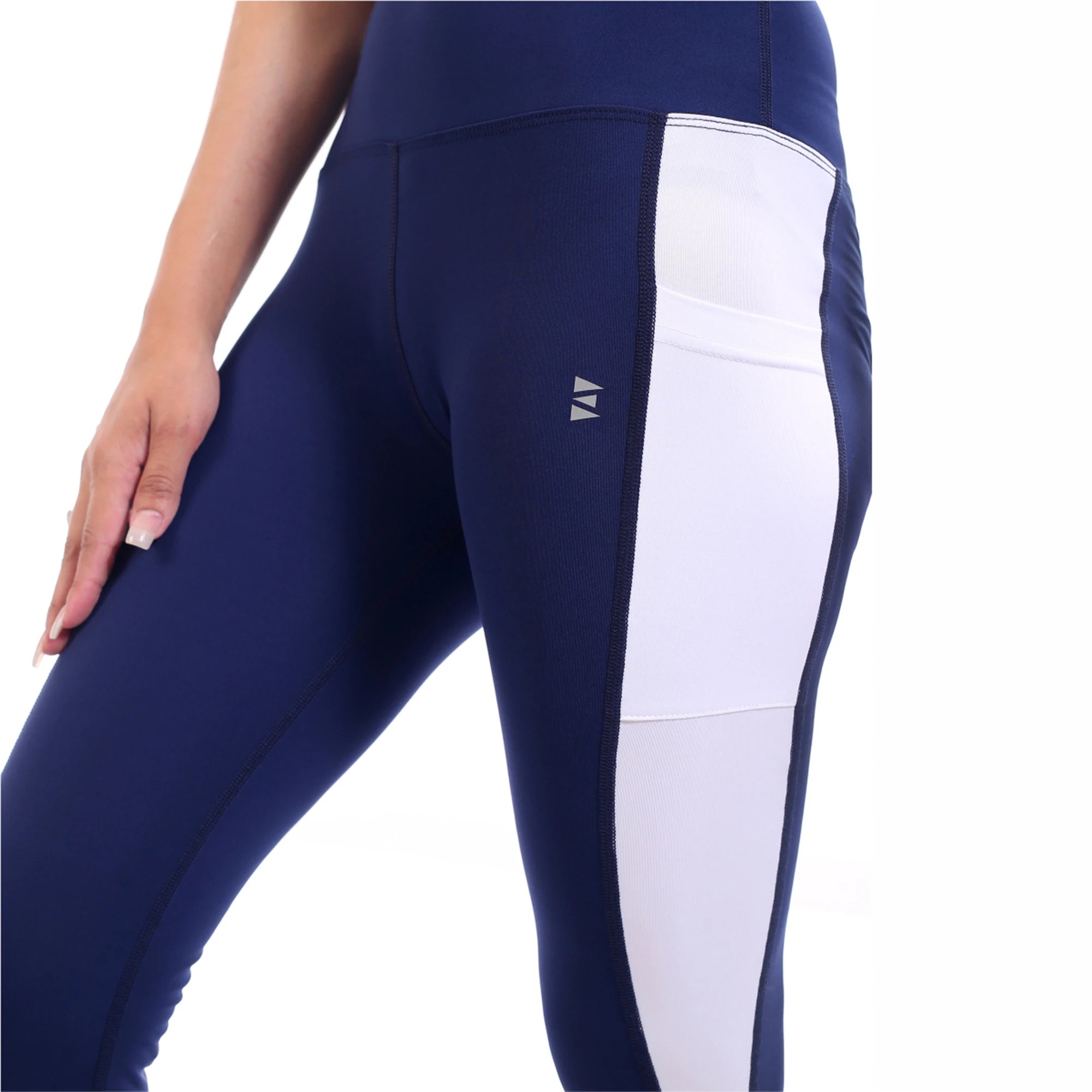 X STYLE DRI FIT LEGGEINGS -NAVY/WHITE