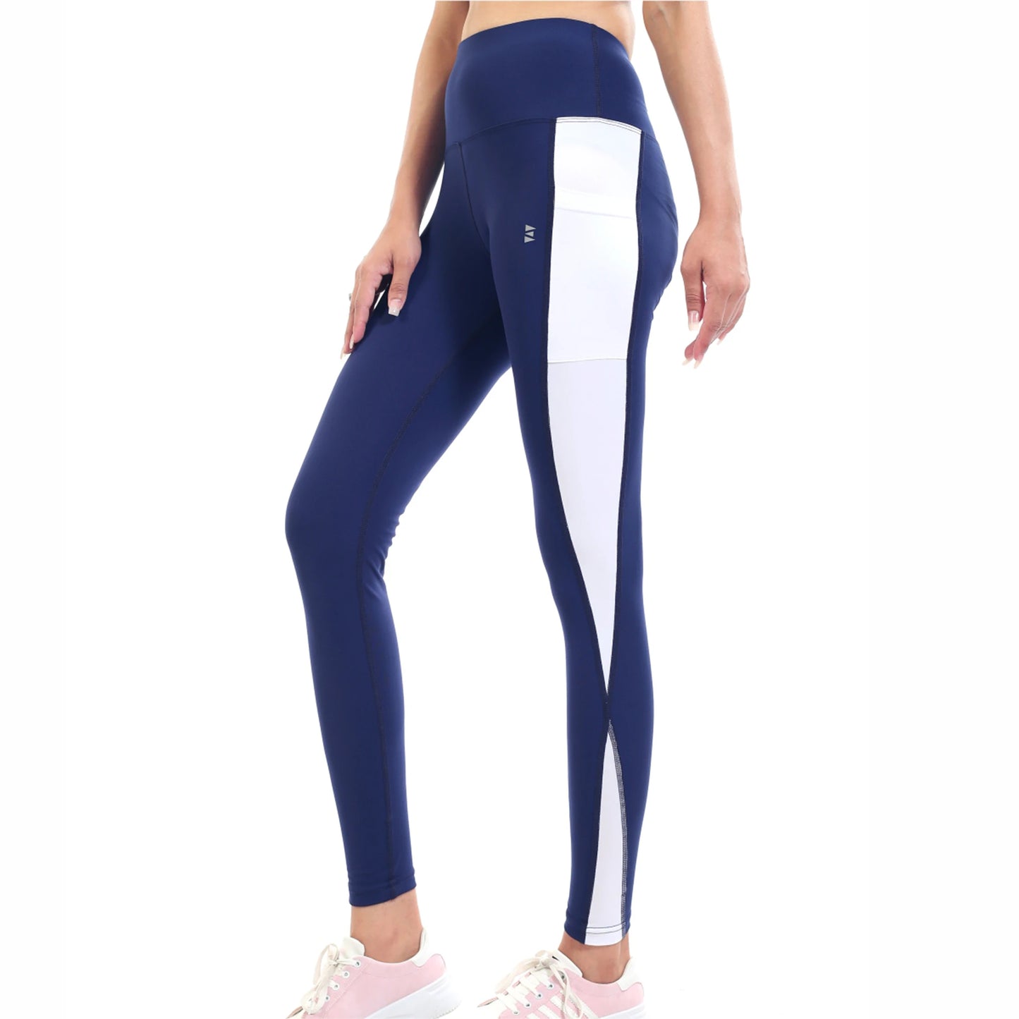 X STYLE DRI FIT LEGGEINGS -NAVY/WHITE