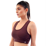 Y-BACK BRA - BROWN